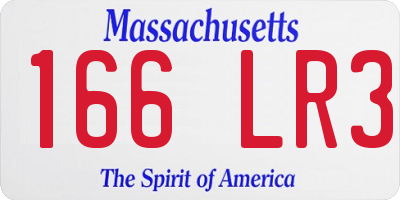 MA license plate 166LR3