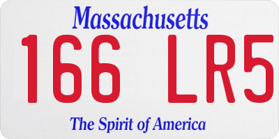 MA license plate 166LR5