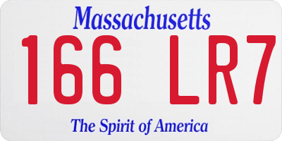 MA license plate 166LR7