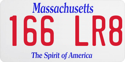 MA license plate 166LR8