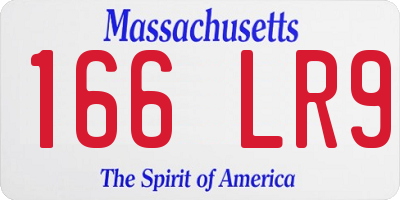 MA license plate 166LR9
