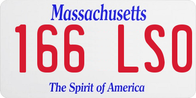 MA license plate 166LS0