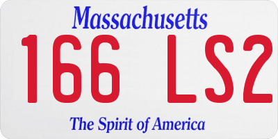 MA license plate 166LS2