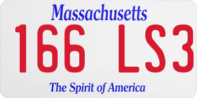 MA license plate 166LS3