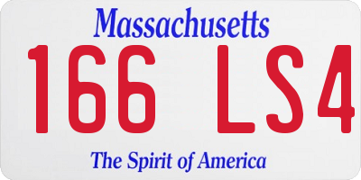 MA license plate 166LS4