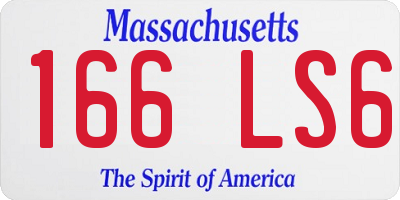 MA license plate 166LS6