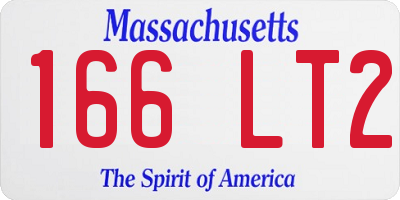 MA license plate 166LT2