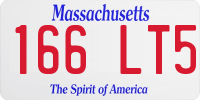 MA license plate 166LT5