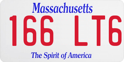 MA license plate 166LT6