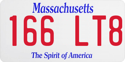 MA license plate 166LT8