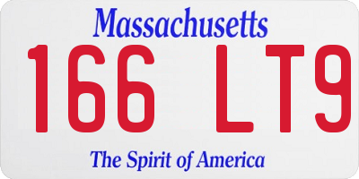MA license plate 166LT9