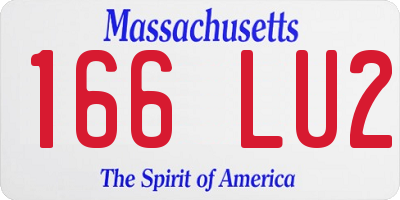 MA license plate 166LU2