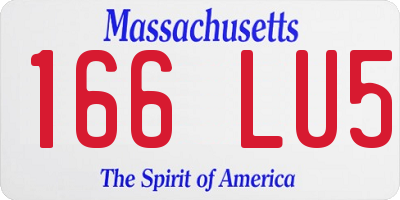 MA license plate 166LU5