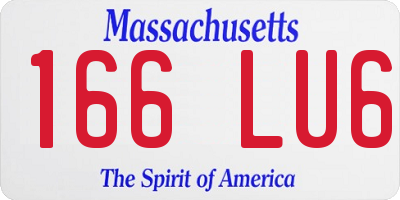 MA license plate 166LU6