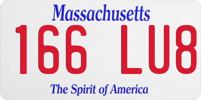 MA license plate 166LU8