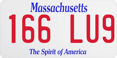 MA license plate 166LU9