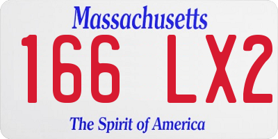 MA license plate 166LX2