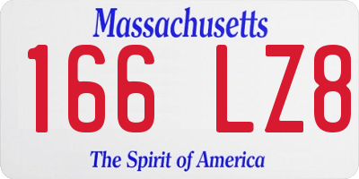 MA license plate 166LZ8