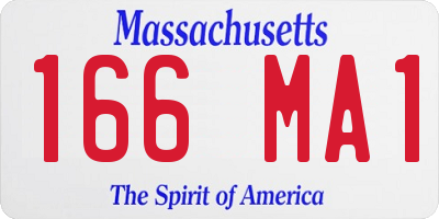 MA license plate 166MA1