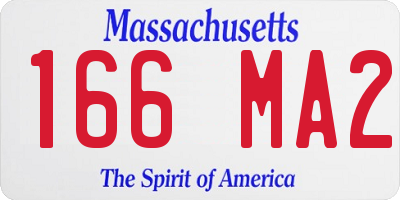 MA license plate 166MA2