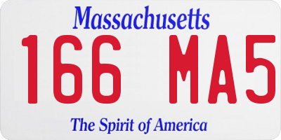 MA license plate 166MA5