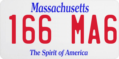 MA license plate 166MA6