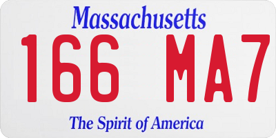 MA license plate 166MA7