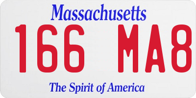 MA license plate 166MA8