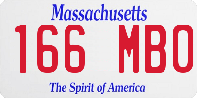 MA license plate 166MB0