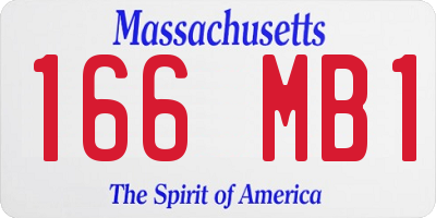 MA license plate 166MB1