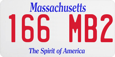 MA license plate 166MB2