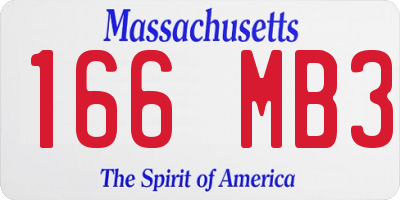 MA license plate 166MB3