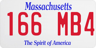 MA license plate 166MB4