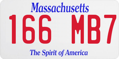 MA license plate 166MB7