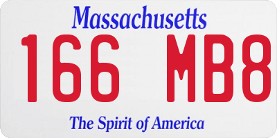 MA license plate 166MB8