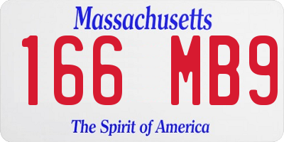 MA license plate 166MB9