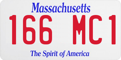MA license plate 166MC1
