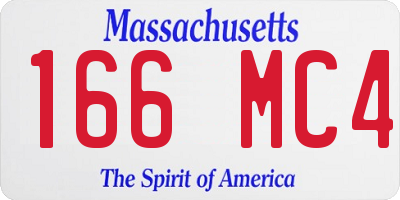 MA license plate 166MC4