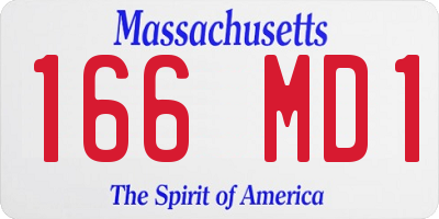 MA license plate 166MD1