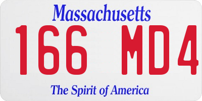MA license plate 166MD4