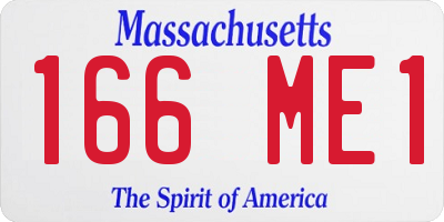 MA license plate 166ME1