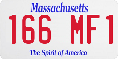MA license plate 166MF1