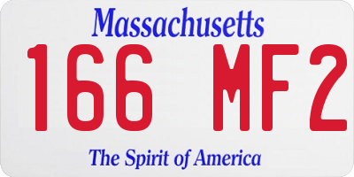 MA license plate 166MF2