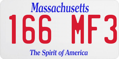 MA license plate 166MF3