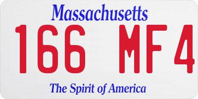 MA license plate 166MF4