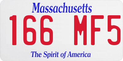 MA license plate 166MF5
