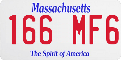 MA license plate 166MF6
