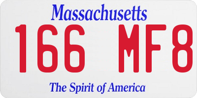 MA license plate 166MF8