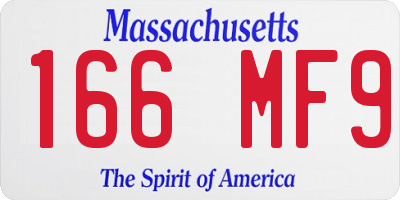 MA license plate 166MF9