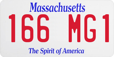 MA license plate 166MG1